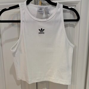Adidas White Crop Top